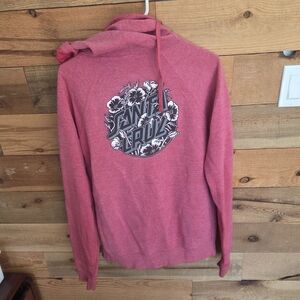 Santa Cruz Red Logo Zip-Up Hoodie